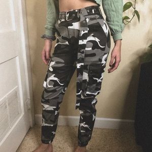 camo cargo pants